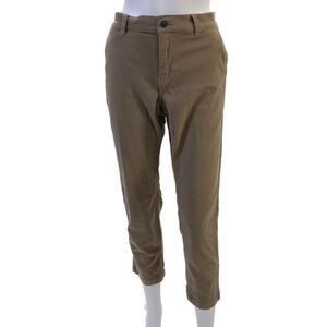 Current/Elliott Unisex Brown Cropped Ankle Chino Khakis Size 27
